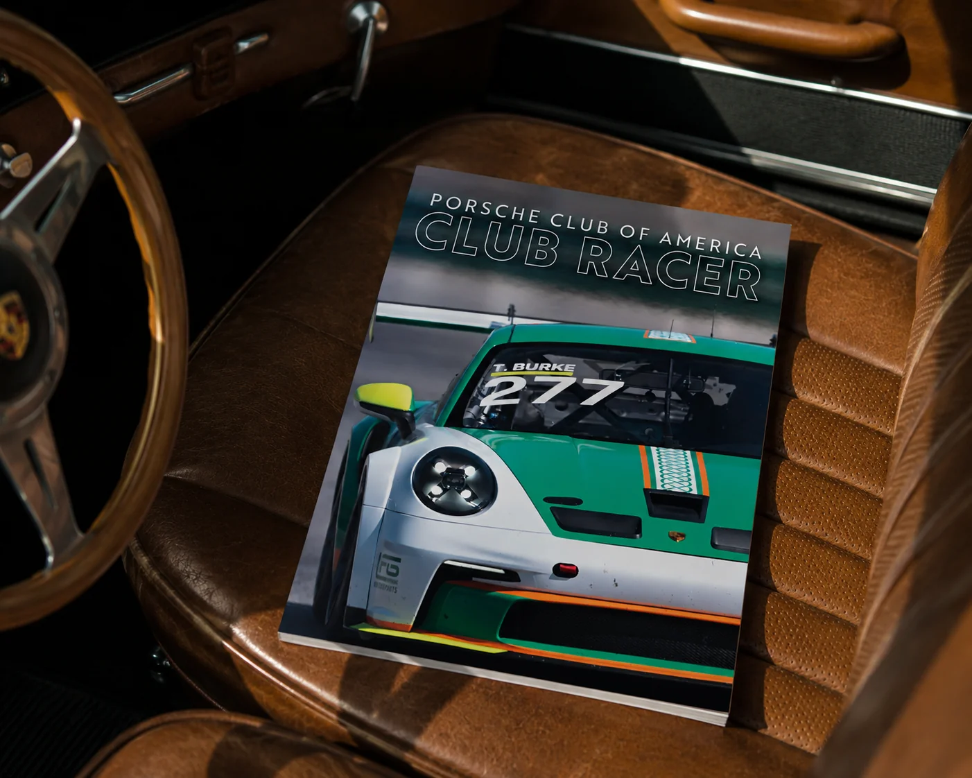 Magazine design portfolio - Porsche Club of America Club Racer June 2026 cover